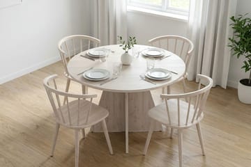 Vera rundt spisebord ø110 cm Finér - Hvitlasert - Møbler - Bord - Spisebord & kjøkkenbord