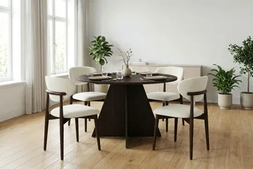 Vera rundt spisebord ø110 cm Finér - Røkt eik - Møbler - Bord - Spisebord & kjøkkenbord