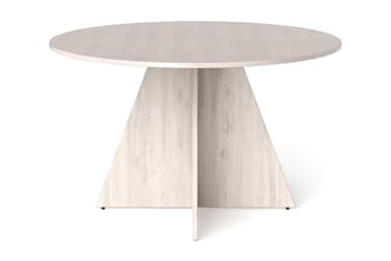 Vera rundt spisebord ø130 cm Finér - Hvitlasert - Møbler - Bord - Spisebord & kjøkkenbord