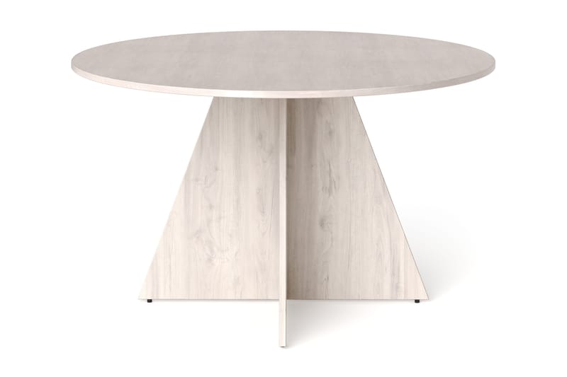 Vera rundt spisebord ø130 cm Finér - Hvitlasert - Møbler - Bord - Spisebord & kjøkkenbord
