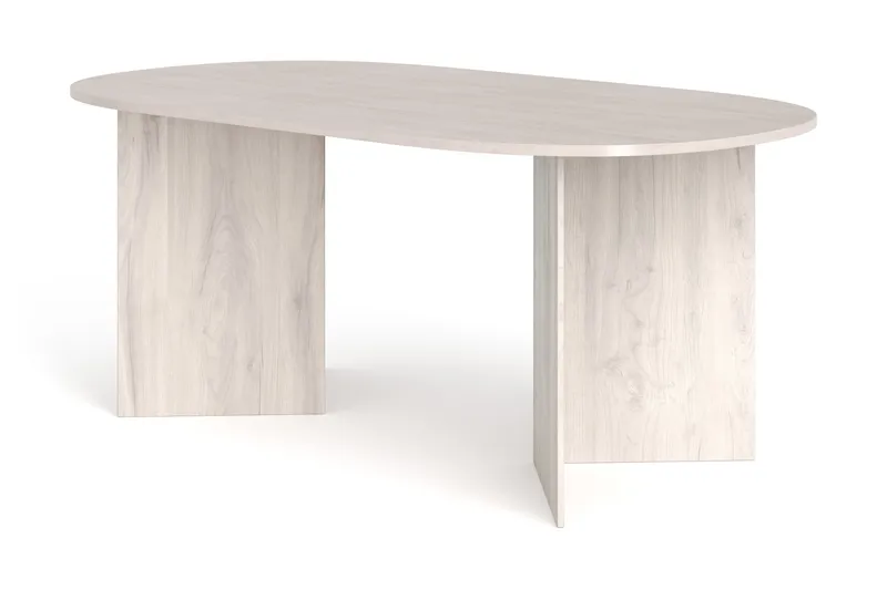Vera Spisebord Oval 180x100 cm Finér, Hvitlasert eik