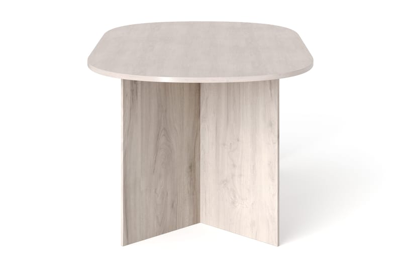 Vera Spisebord Oval 180x100 cm Finér - Hvitlasert eik - Møbler - Bord - Spisebord & kjøkkenbord