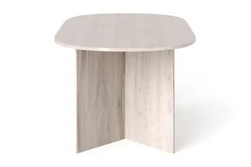 Vera Spisebord Oval 180x100 cm Finér - Hvitlasert - Møbler - Bord - Spisebord & kjøkkenbord