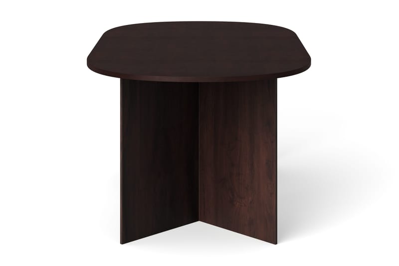 Vera Spisebord Oval 180x100 cm Finér - Røkt eik - Møbler - Bord - Spisebord & kjøkkenbord