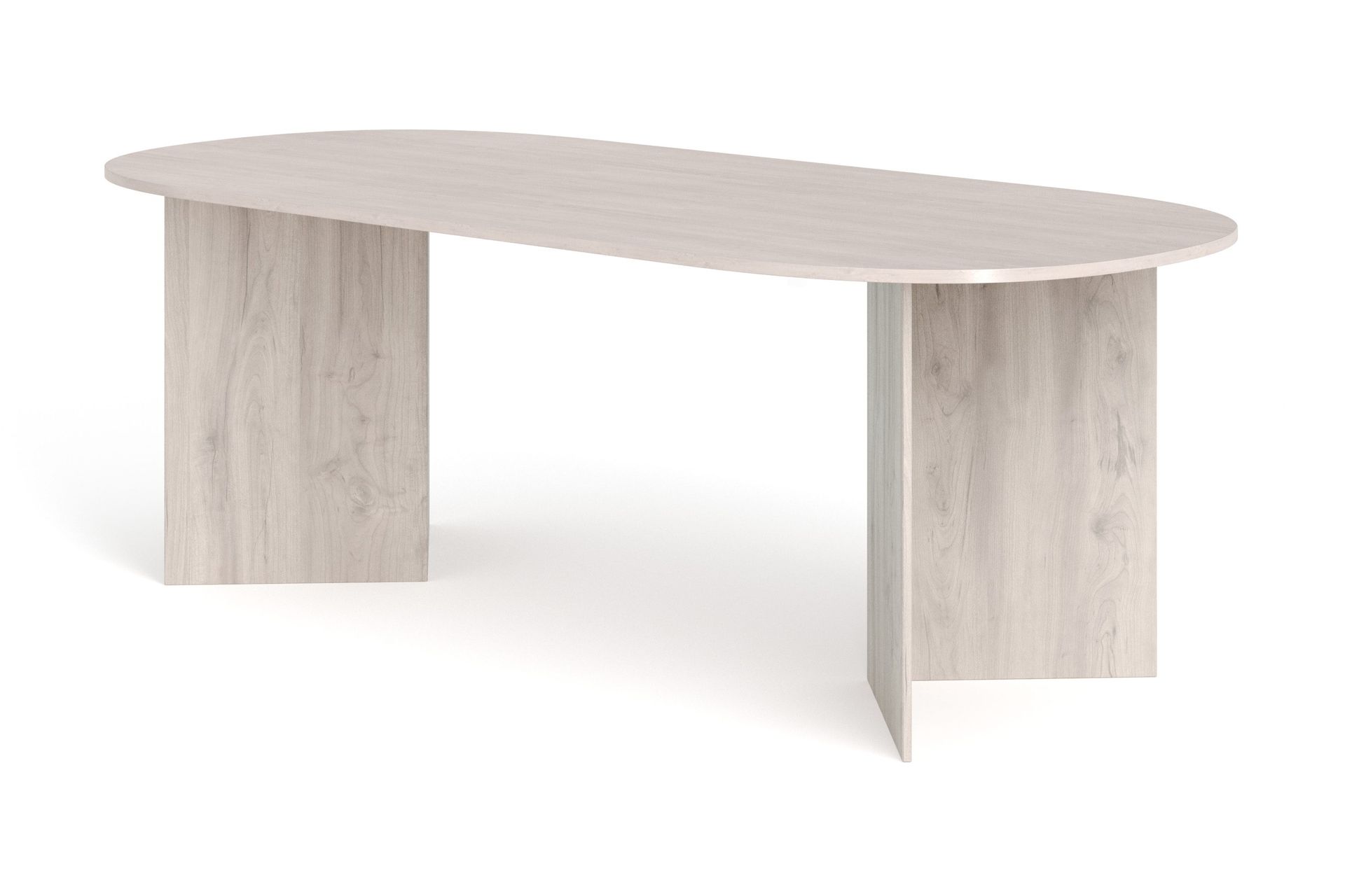 Vera Spisebord Oval 220x100 cm Finér - Hvitlasert eik