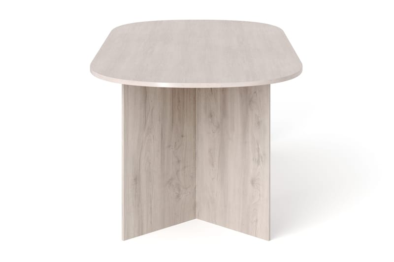 Vera Spisebord Oval 220x100 cm Finér - Hvitlasert eik - Møbler - Bord - Spisebord & kjøkkenbord