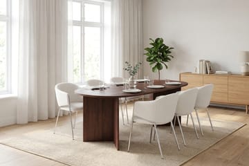 Vera spisegruppe, oval 180 cm, med 6 Filip spisestoler - Valnøtt - Møbler - Bord - Spisegrupper