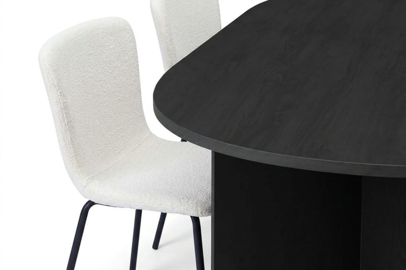 Vera spisegruppe rektangulær 180 cm svart med 6 Katy spisestoler - Svart - Møbler - Bord - Spisegrupper