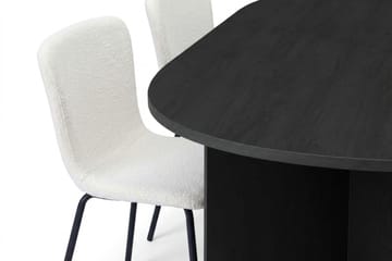 Vera spisegruppe rektangulær 180 cm svart med 6 Katy spisestoler - Svartbeiset eik - Møbler - Bord - Spisegrupper