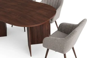 Vera spisegruppe rektangulær 180 cm valnøtt med 6 Filippa spisestoler - Valnøtt - Møbler - Bord - Spisegrupper