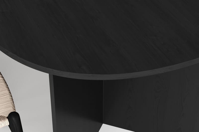 Vera spisegruppe rektangulær 220 cm svart med 6 Dastoori spisestoler - Svartbeiset eik - Møbler - Bord - Spisegrupper