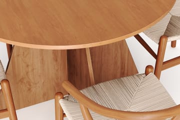 Vera spisegruppe rund 110 cm eik med 4 Dastoori spisestoler - Eik - Møbler - Bord - Spisegrupper