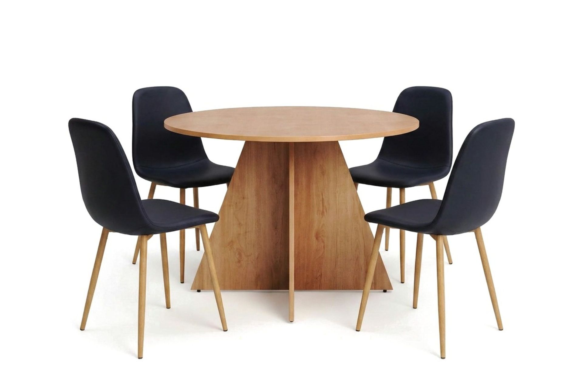 Vera spisegruppe rund 110 cm eik med 4 Nibe spisestoler - Eik