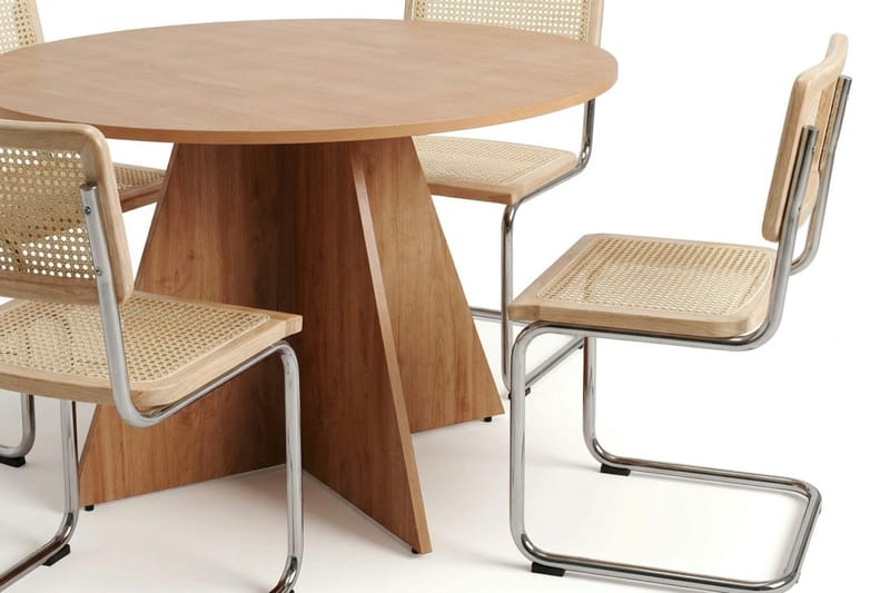 Vera spisegruppe rund 130 cm eik med 6 Build spisestoler - Eik - Møbler - Bord - Spisegrupper