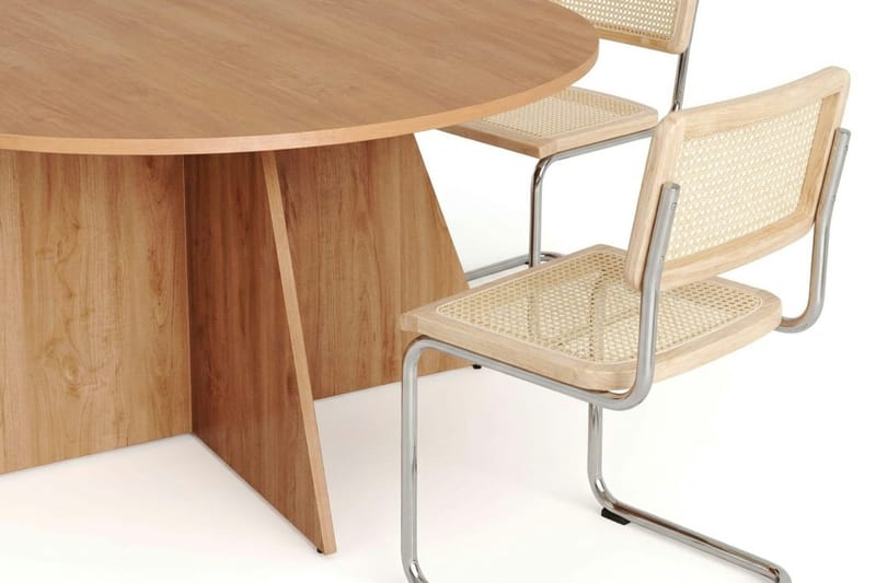 Vera spisegruppe rund 150 cm eik med 6 Build spisestoler - Eik - Møbler - Bord - Spisegrupper