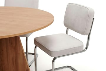 Vera spisegruppe rund 150 cm eik med 6 Milva spisestoler - Eik - Møbler - Bord - Spisegrupper