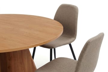 Vera spisegruppe rund 150 cm eik med 6 Nibe spisestoler - Eik - Møbler - Bord - Spisegrupper