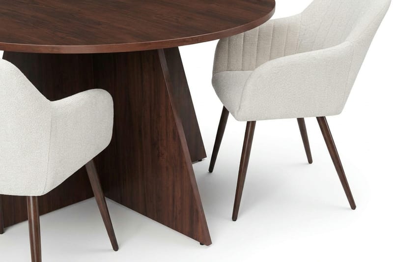 Vera spisegruppe rund 150 cm valnøtt med 6 Filippa spisestoler - Valnøtt - Møbler - Bord - Spisegrupper