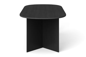 Vera Stort Ovalt Spisebord 220x100 cm med Tre- og Sortlasert Eik-utseende - Svart - Møbler - Bord - Spisebord & kjøkkenbord