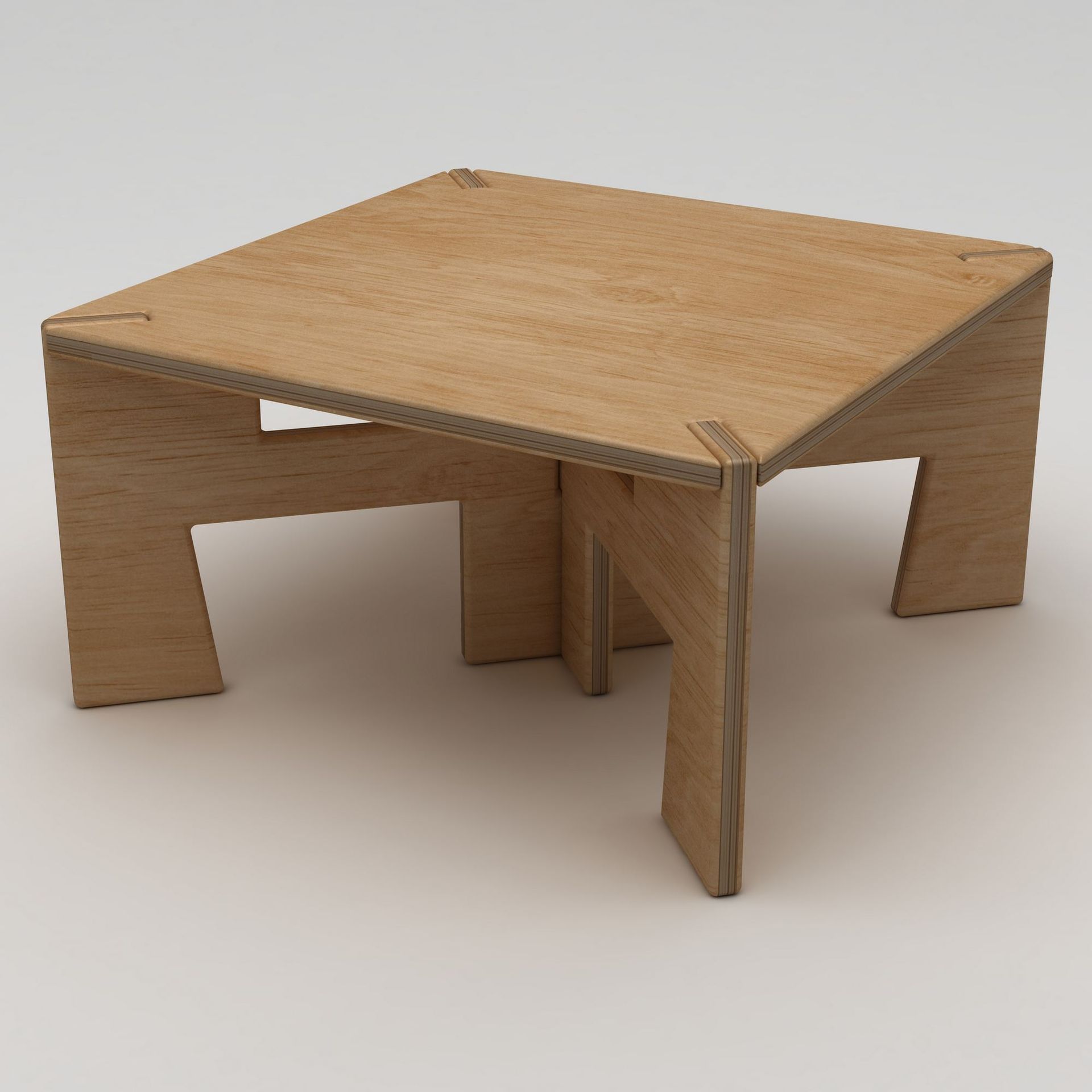 Vetira Sofabord 75 cm - Naturlig tre