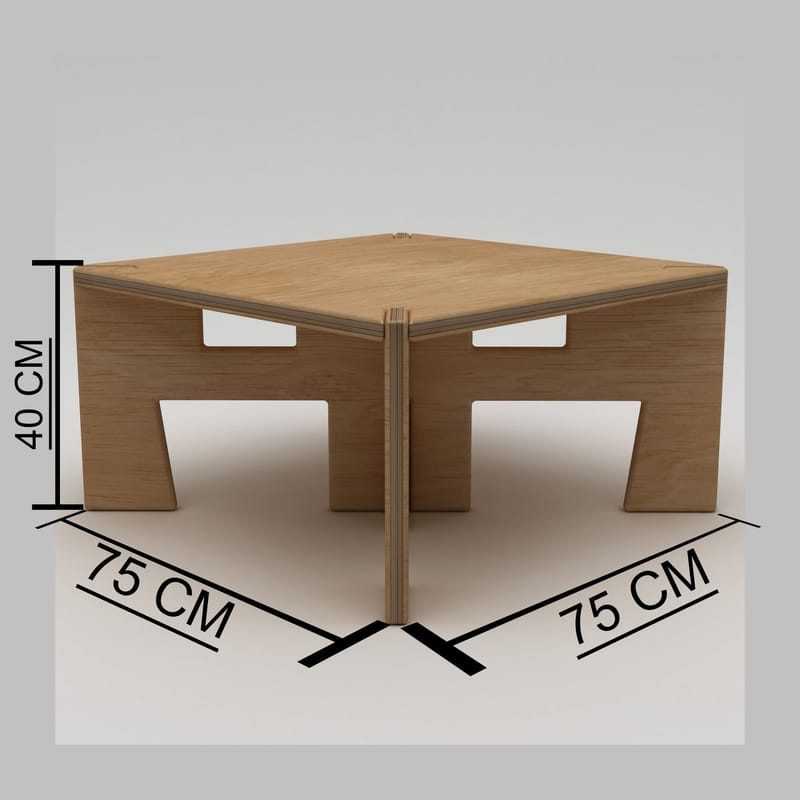 Vetira Sofabord 75 cm - Naturlig tre - Møbler - Bord - Sofabord