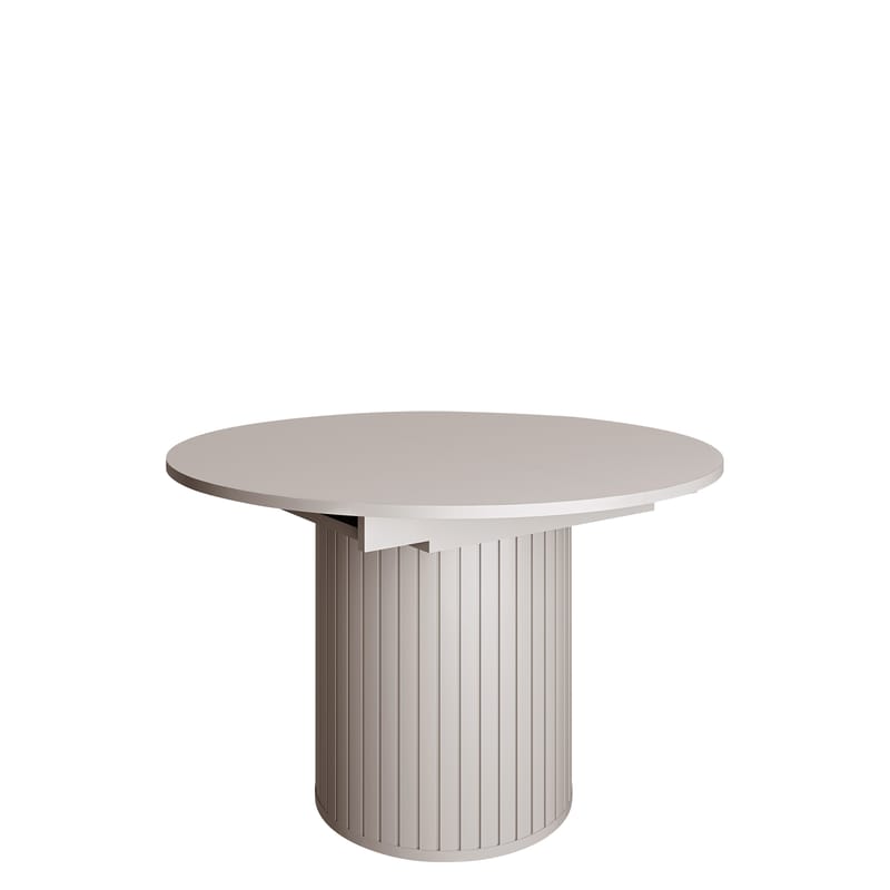 Veyricor Förlängningsbart Spisebord 120-160 cm Rundt - Beige - Møbler - Bord - Spisebord & kjøkkenbord