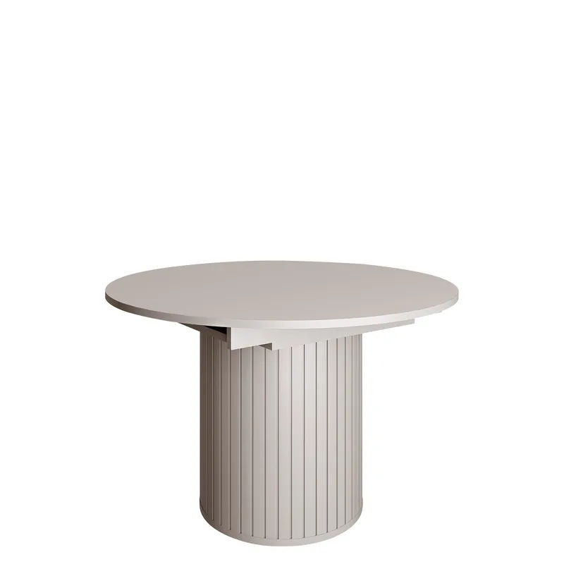 Veyricor Förlängningsbart Spisebord 120-160 cm Rundt - Beige - Møbler - Bord - Spisebord & kjøkkenbord