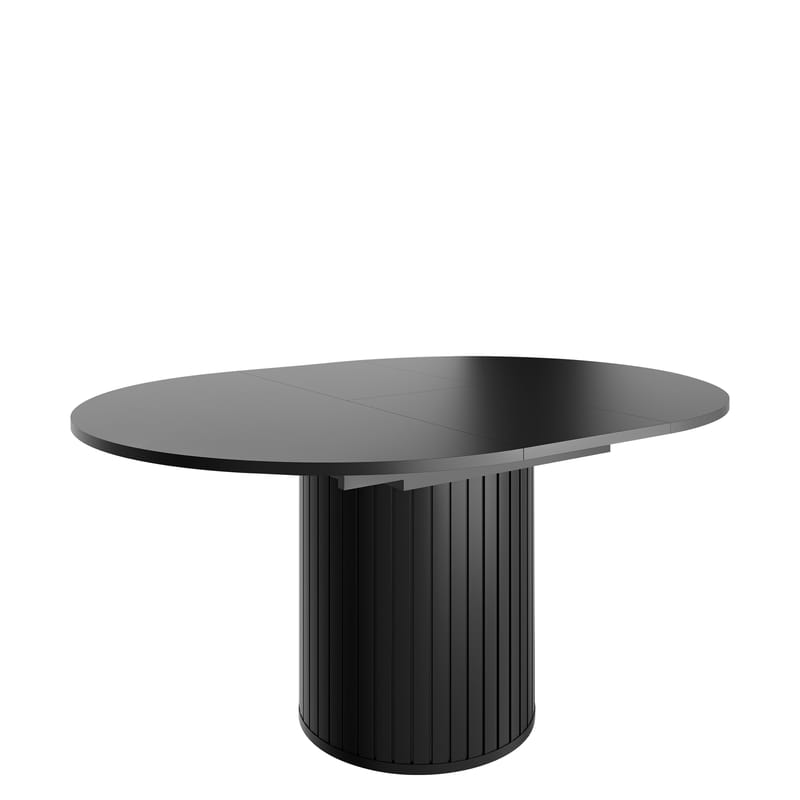 Veyricor Förlängningsbart Spisebord 120-160 cm Rundt - Svart - Møbler - Bord - Spisebord & kjøkkenbord