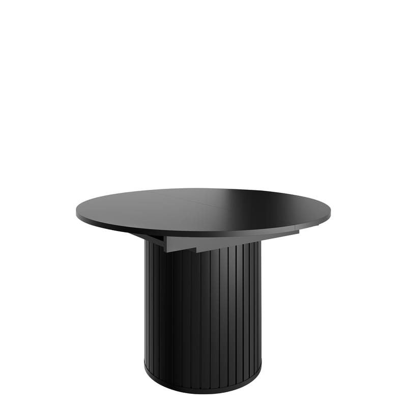Veyricor Förlängningsbart Spisebord 120-160 cm Rundt - Svart - Møbler - Bord - Spisebord & kjøkkenbord