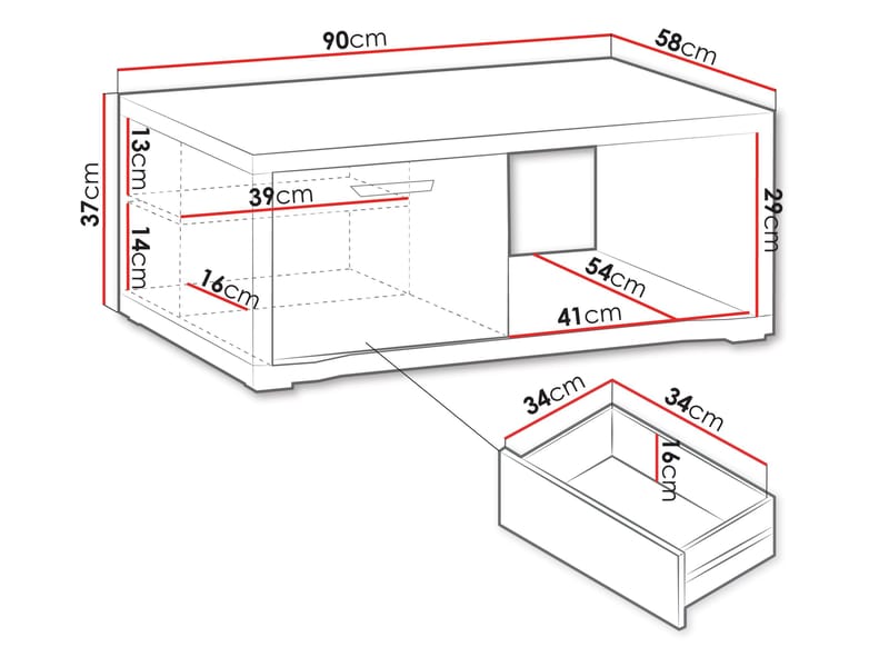 Veyricus Sofabord 90 cm - Møbler - Bord - Sofabord