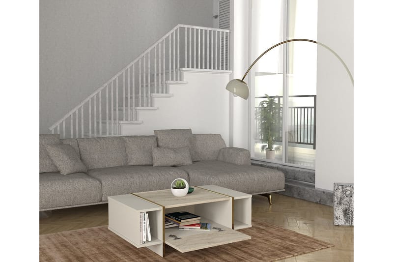 Veyron Sofabord 104 cm - Beige/Sandstein - Møbler - Bord - Sofabord