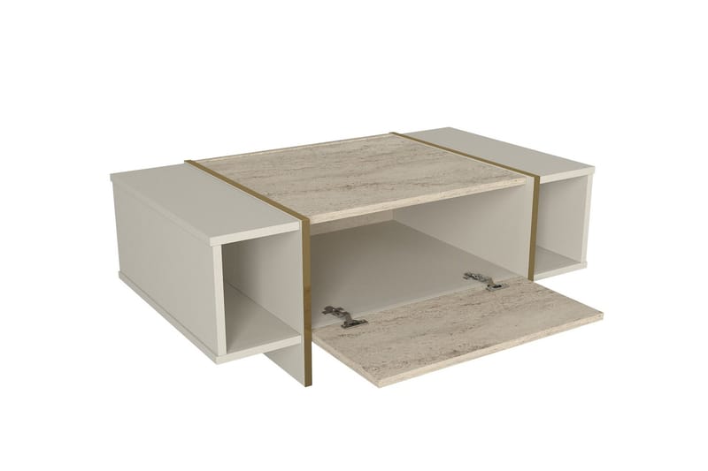 Veyron Sofabord 104 cm - Beige/Sandstein - Møbler - Bord - Sofabord