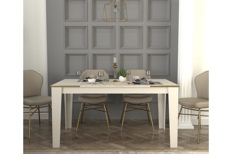 Veyron Spisebord 145 cm Rektangulær - Beige/Sandstein - Møbler - Bord - Spisebord & kjøkkenbord