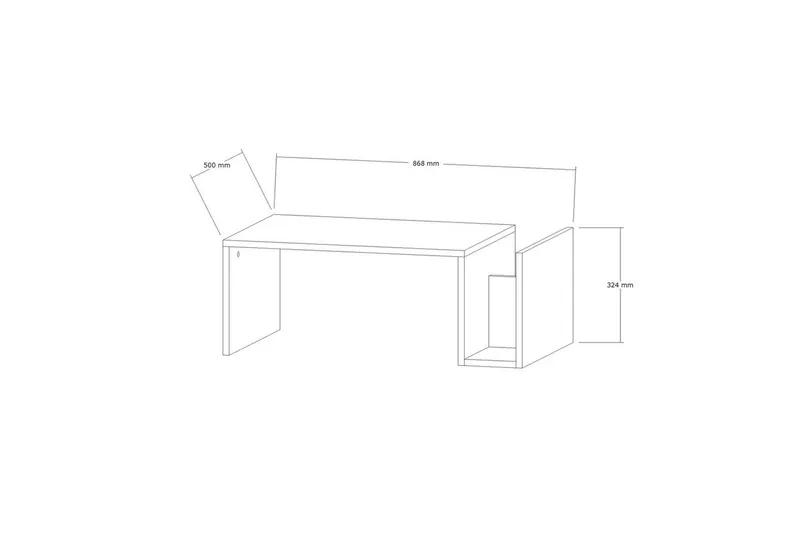 Vimenil Sofabord 87 cm - Hvit - Møbler - Bord - Sofabord