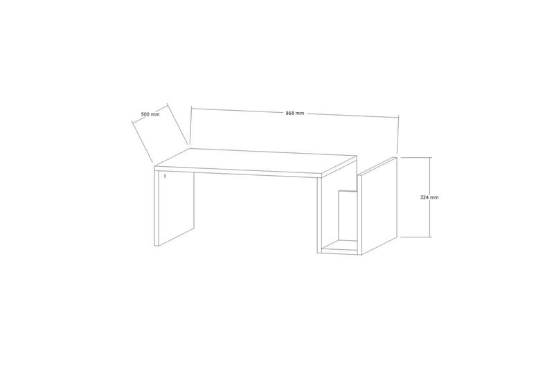 Vimenil Sofabord 87 cm - Hvit - Møbler - Bord - Sofabord