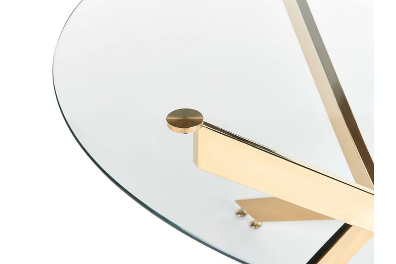 Vincenzo Spisebord 120 cm Rund - Gjennomsiktig/Gull - Møbler - Bord - Spisebord & kjøkkenbord