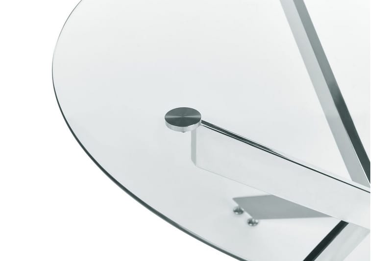 Vincenzo Spisebord 120 cm Rund - Transparent/Sølv - Møbler - Bord - Spisebord & kjøkkenbord