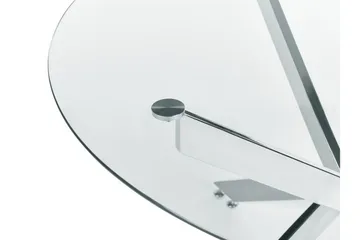Vincenzo Spisebord 120 cm Rund - Transparent/Sølv - Møbler - Bord - Spisebord & kjøkkenbord