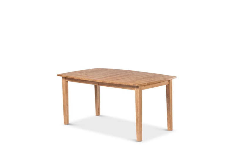 Visby Uttrekkbart Spisebord 160-120 cm Oval for 6 personer i heltre - Brun/Natur - Møbler - Bord - Spisebord & kjøkkenbord