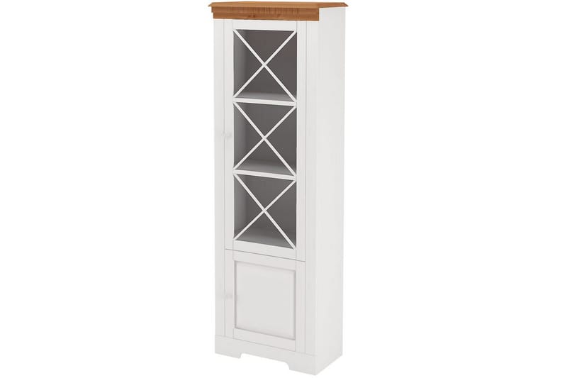 Vitrine Lisa Hvit/Honning - Hvit/Honning - Møbler - Bord - Avlastningsbord