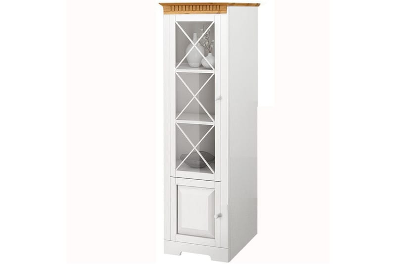 Vitrine Lisa Hvit/Honning - Hvit/Honning - Møbler - Bord - Avlastningsbord