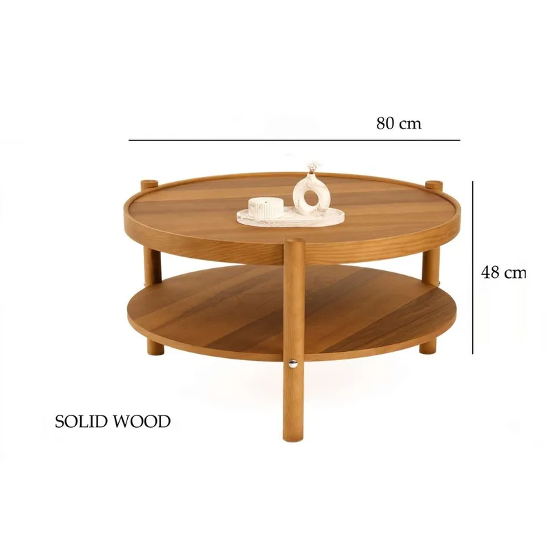 Vornel Sofabord 80 cm - Mørkebrun - Møbler - Bord - Sofabord