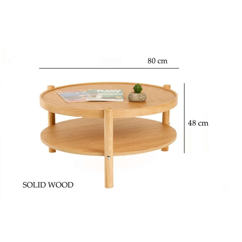 Vornel Sofabord 80 cm - Natur - Møbler - Bord - Sofabord