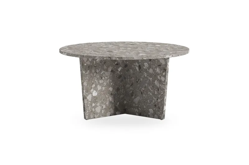 Wedge Sofabord 80 cm Rund, Grå