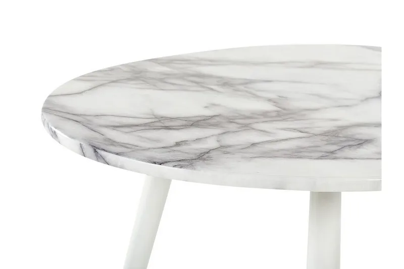 Wellon Spisebord 70x120 cm - Hvitt Gull - Møbler - Bord - Spisebord & kjøkkenbord