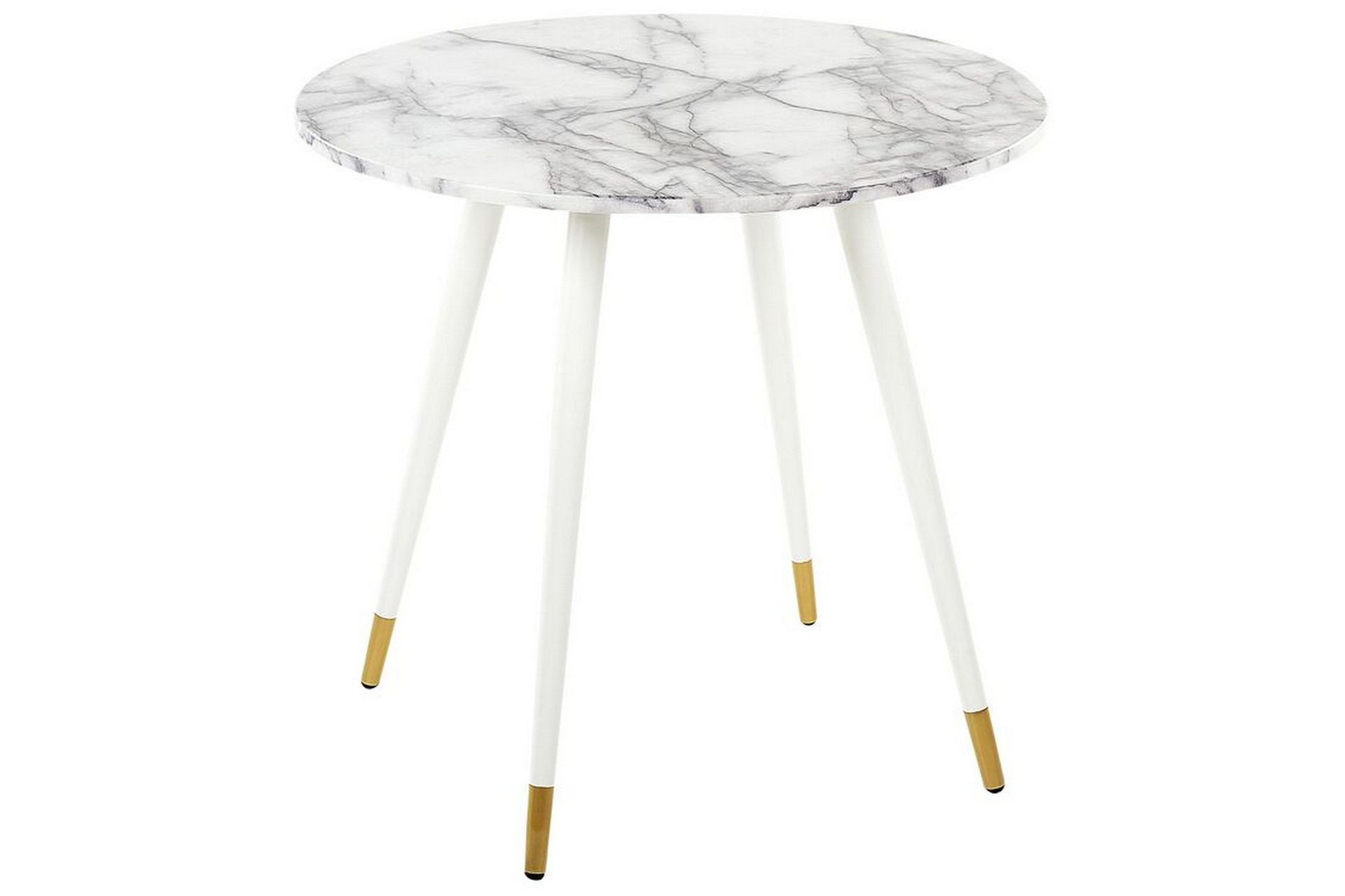Wellon Spisebord 80 cm - Hvitt Gull
