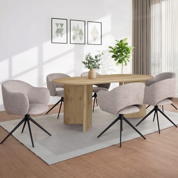 Wigan Spisebord Ovalt 200x100 cm - Eik - Møbler - Bord - Spisebord & kjøkkenbord