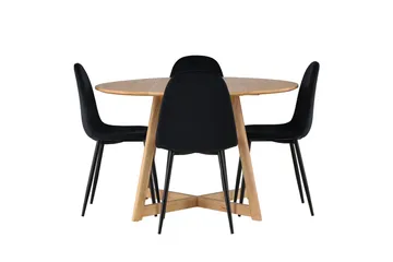 Yakidon Spisebord 120 cm med 4 Polar Kjøkkenstoler - Møbler - Bord - Spisegrupper