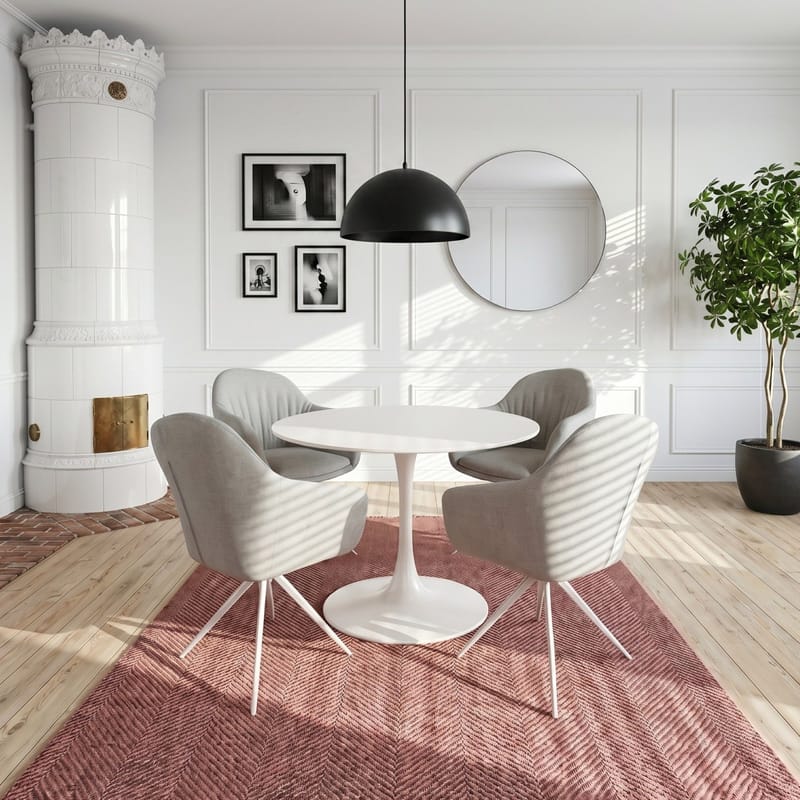 Yazoo Spisebord Rundt 100 cm - Kasjmirkrem - Møbler - Bord - Spisebord & kjøkkenbord