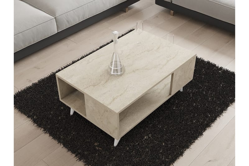 Yuka Sofabord 90 cm - Beige - Møbler - Bord - Sofabord